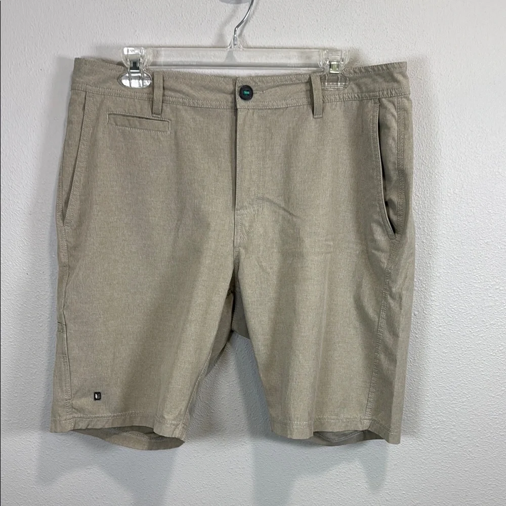 Linksoul golf Tan Flat Front Shorts‎ Lightweight Casual
